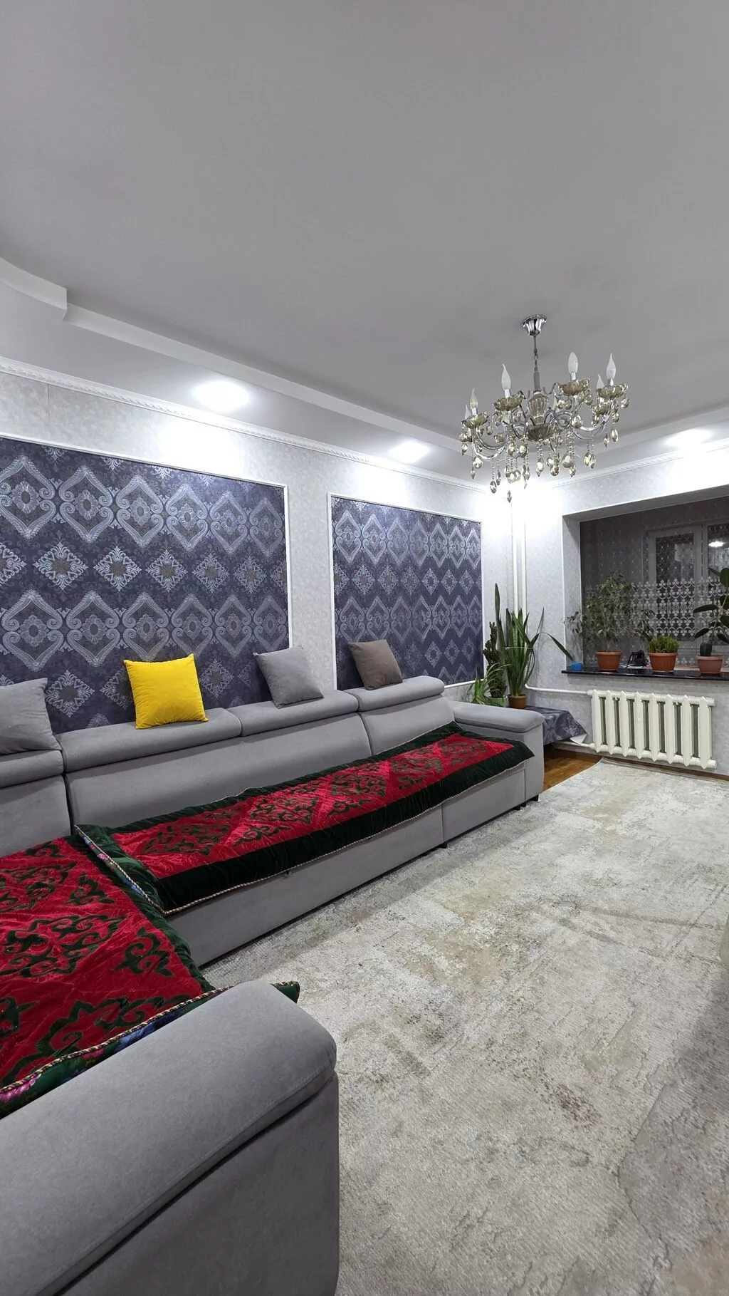 3 комнаты, 80 м², Аламедин-1 мкр 106 серия, 7 этаж, Евроремонт