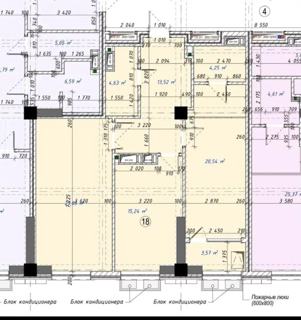 2 комнаты, 86 м², Асанбай мкр Элитка, 6 этаж, ПСО (под самоотделку)