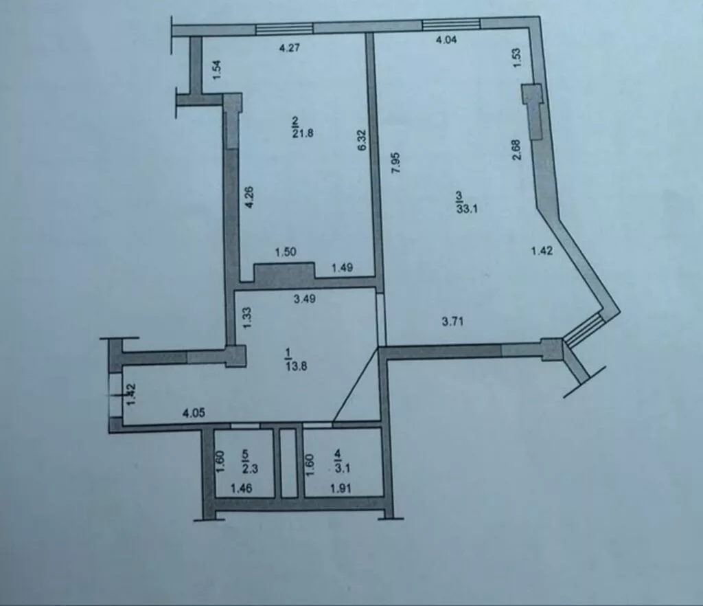 2 комнаты, 74 м², Бишкек Парк ТРЦ Элитка, 10 этаж, ПСО (под самоотделку)