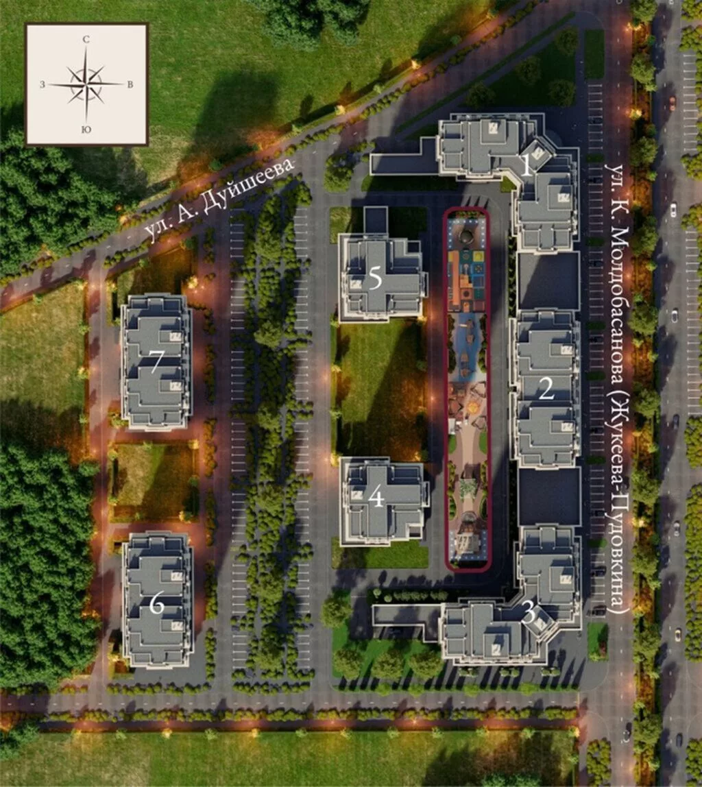 4 комнаты, 164 м², Асанбай мкр Элитка, 7 этаж, ПСО (под самоотделку)