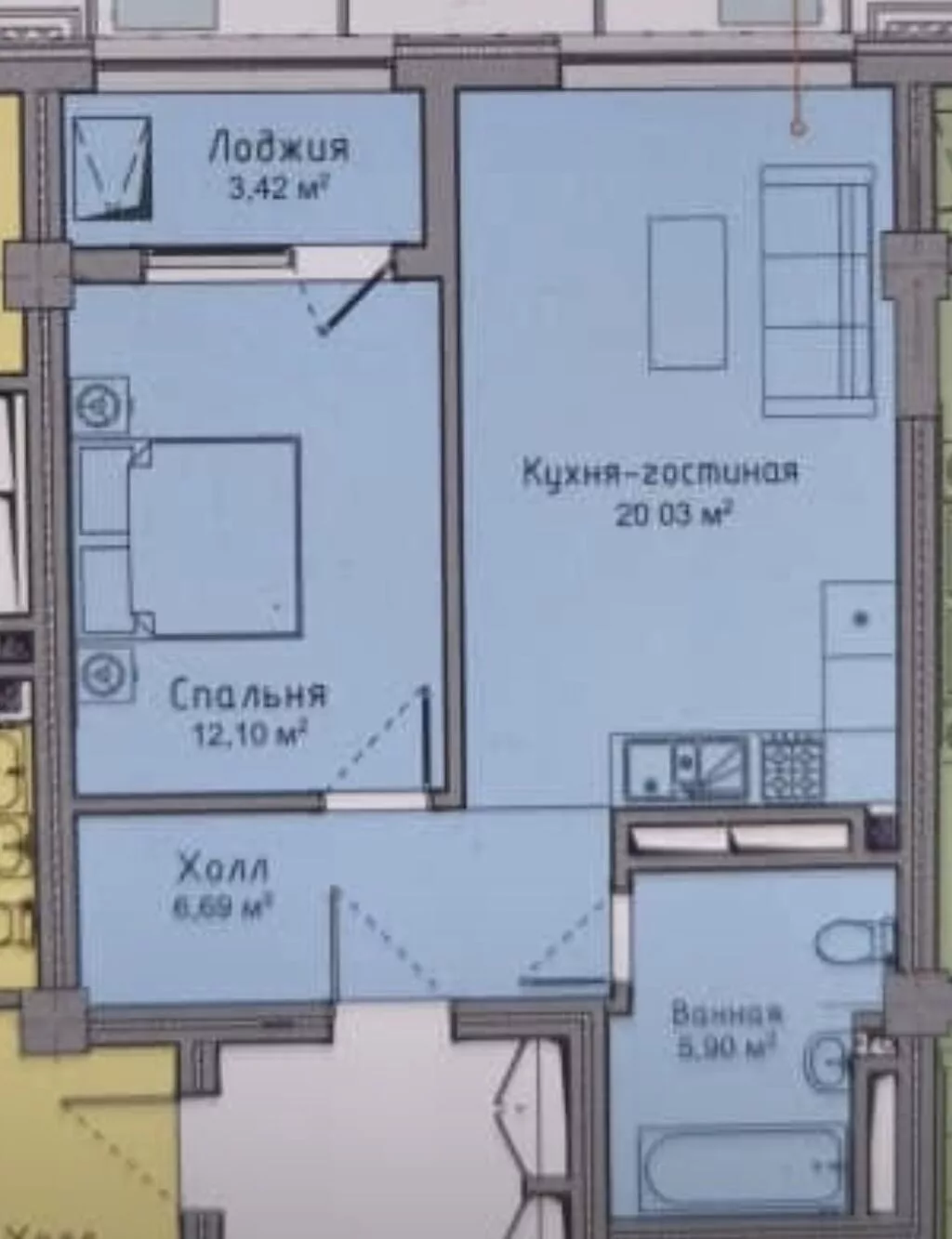 2 комнаты, 48 м², Элитка, 7 этаж, Дизайнерский ремонт