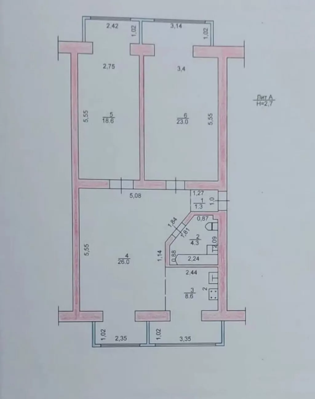 3 комнаты, 80 м², ул. Московская / Турусбекова Индивидуалка, 3 этаж, Евроремонт