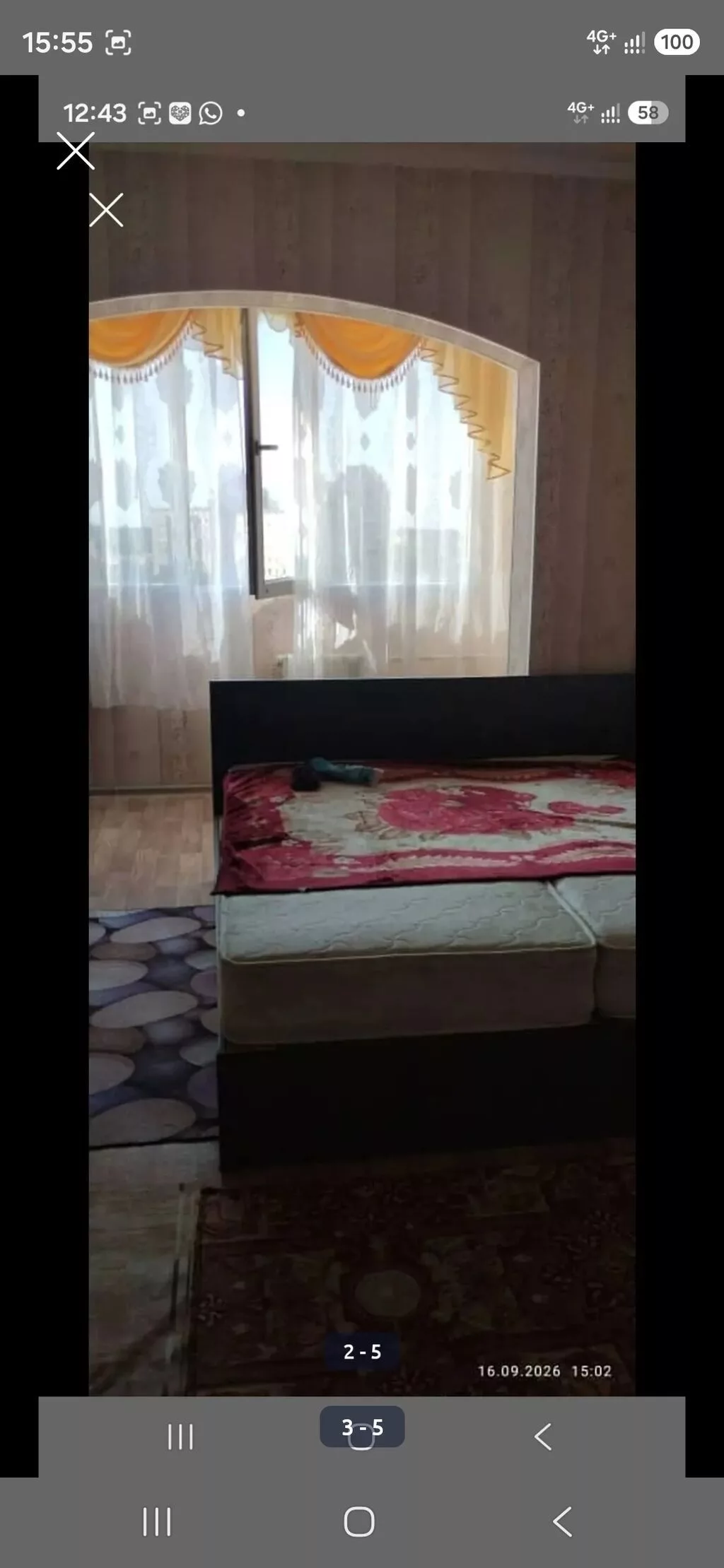 Сдается 1‑комнатная квартира. Депозит 20тс Планировка и мебель: -