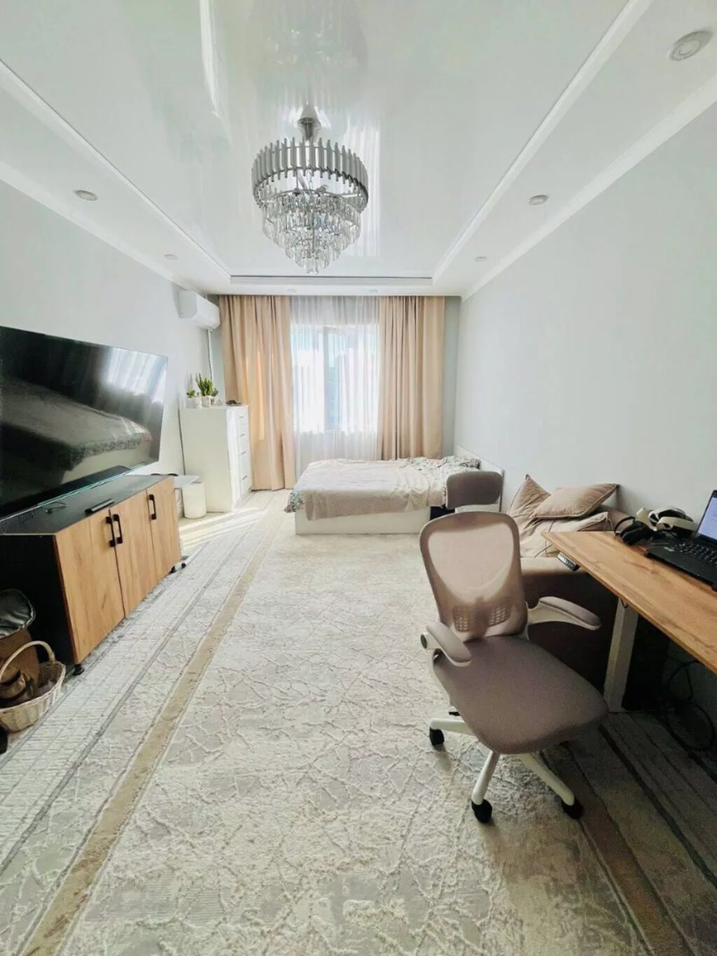 1 комната, 47 м², Кок-Жар мкр 106 серия улучшенная, 9 этаж, Евроремонт