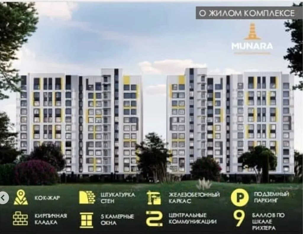 1 комната, 50 м², Кок-Жар ж/м Элитка, 8 этаж, ПСО (под самоотделку)