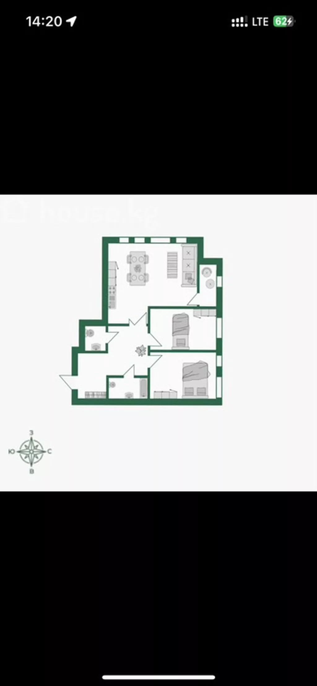 3 комнаты, 88 м², Азия Молл 8 этаж