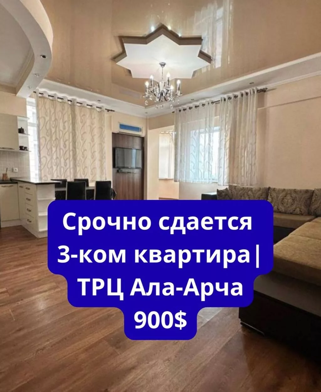 $900/мес. | Депозит $600 100 м² | 3-комнатная Магистраль | пр. Ч