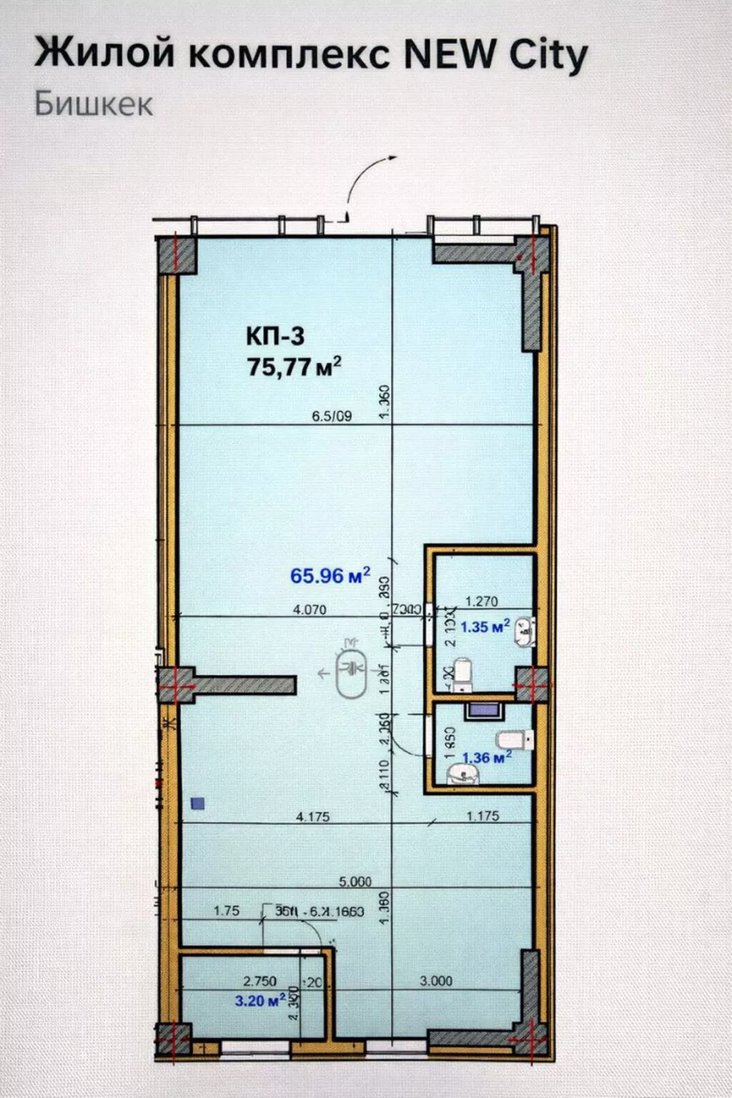 Продажа офисов 76 м², С ремонтом, Многоэтажное здание, 1 этаж