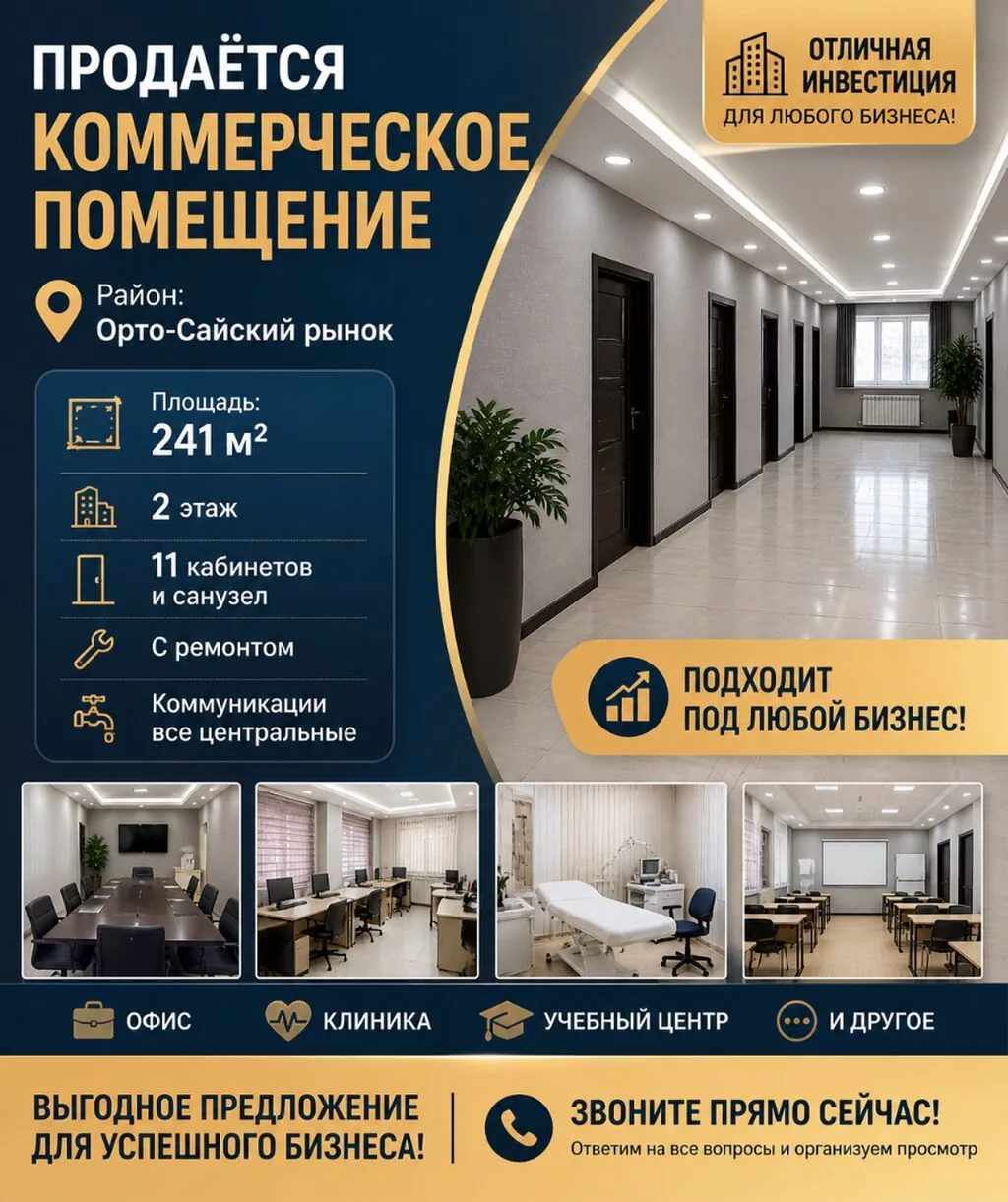 Продажа офисов 241 м², С ремонтом, Административное здание, 2 этаж