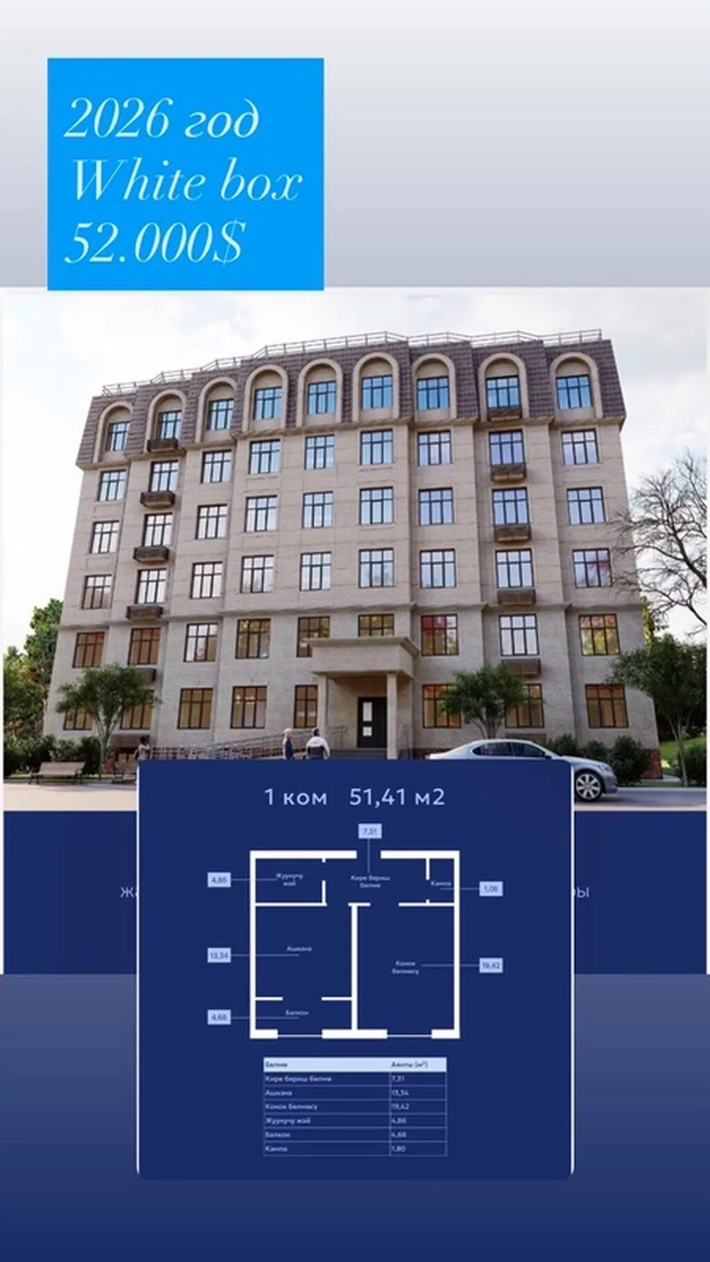 Строится, Элитка, 1 комната, 35 м²