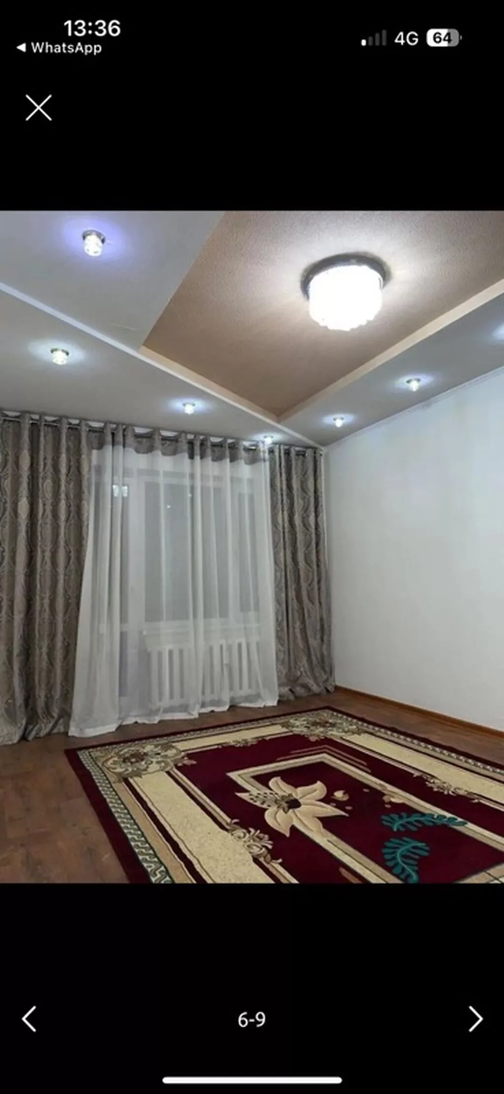 Продается 1 комнатный квартира 45 м2 Цена:64500$ средний ремонт 107
