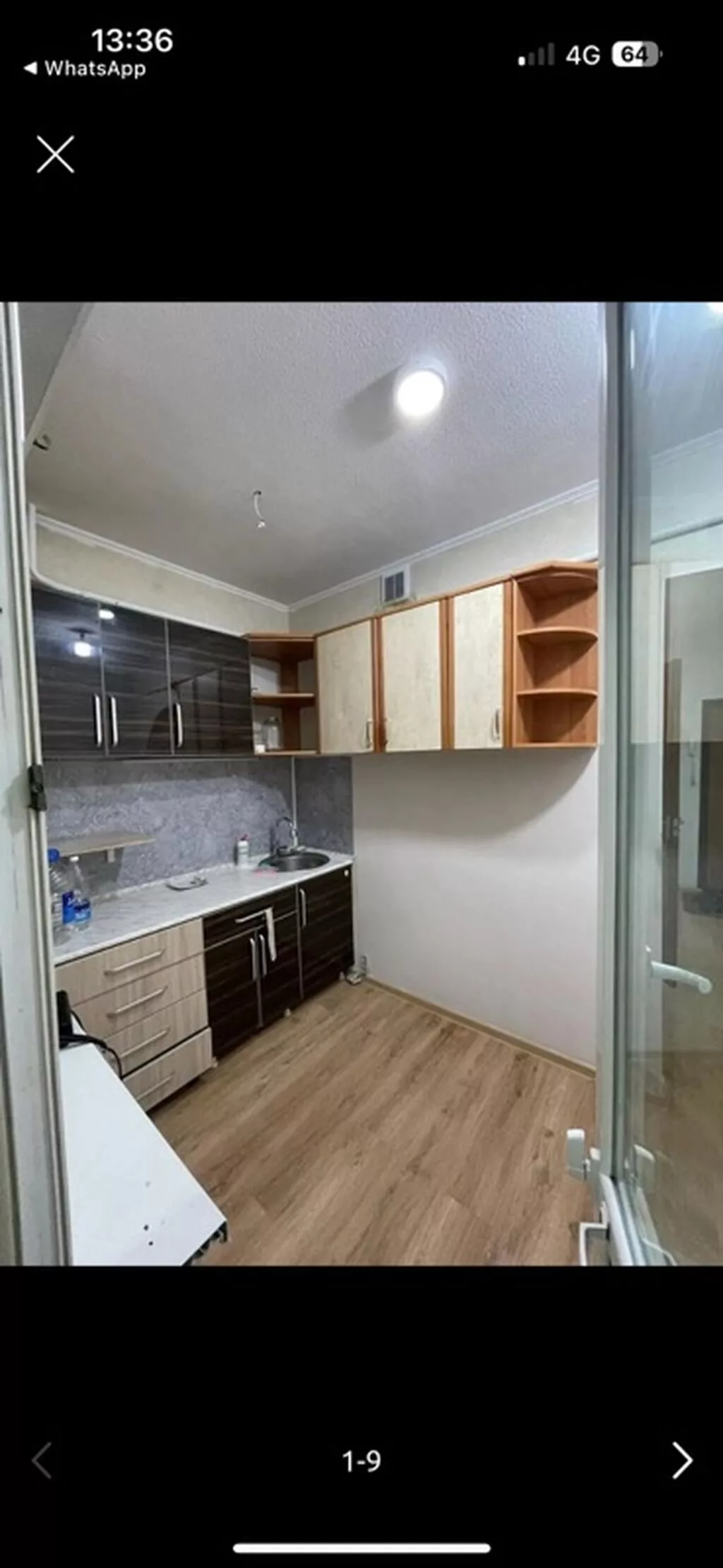 Продается 1 комнатный квартира 45 м2 Цена:64500$ средний ремонт 107