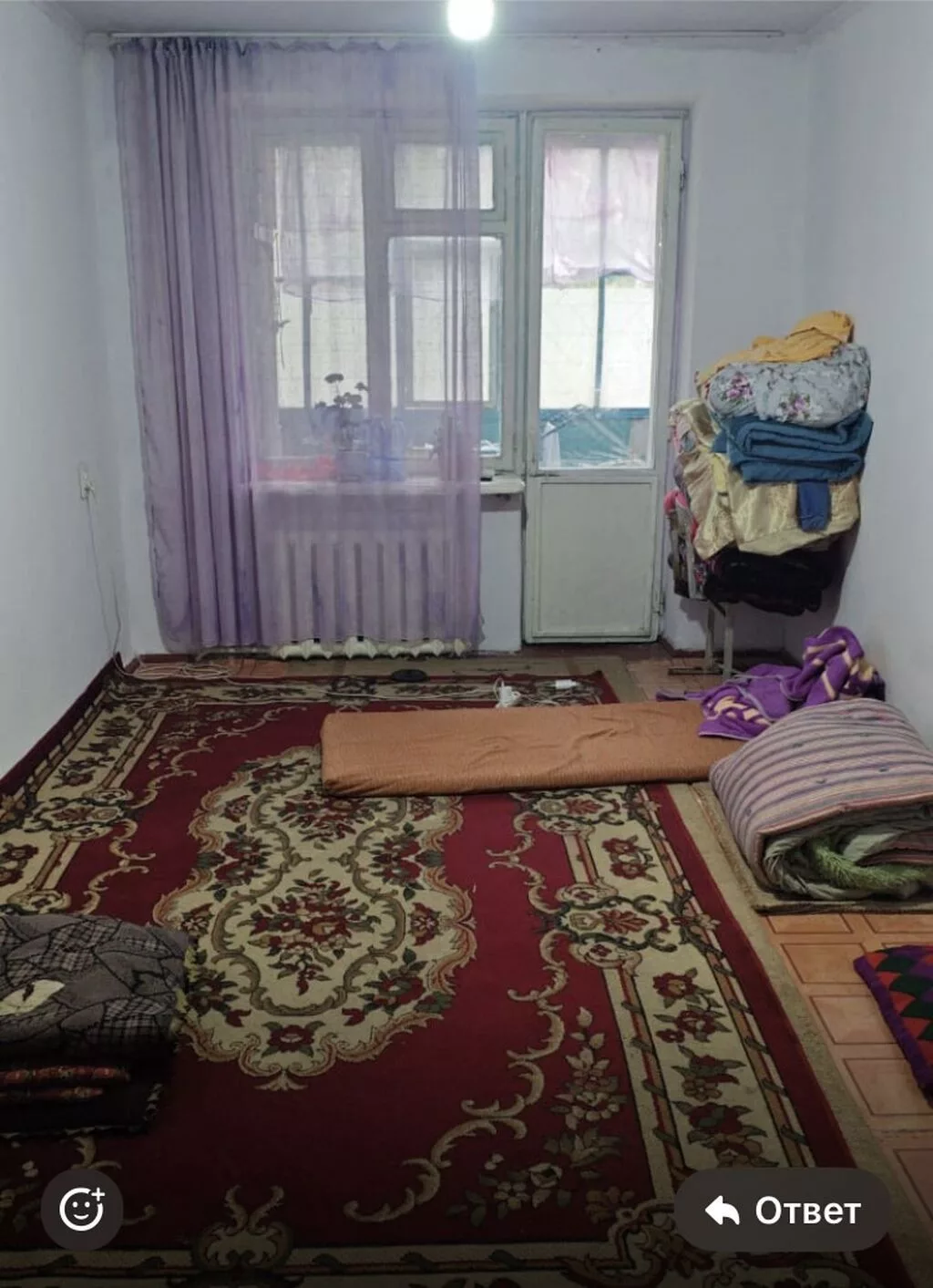 1 комната, 25 м², Аламедин-1 мкр Общежитие, 1 этаж, Старый ремонт
