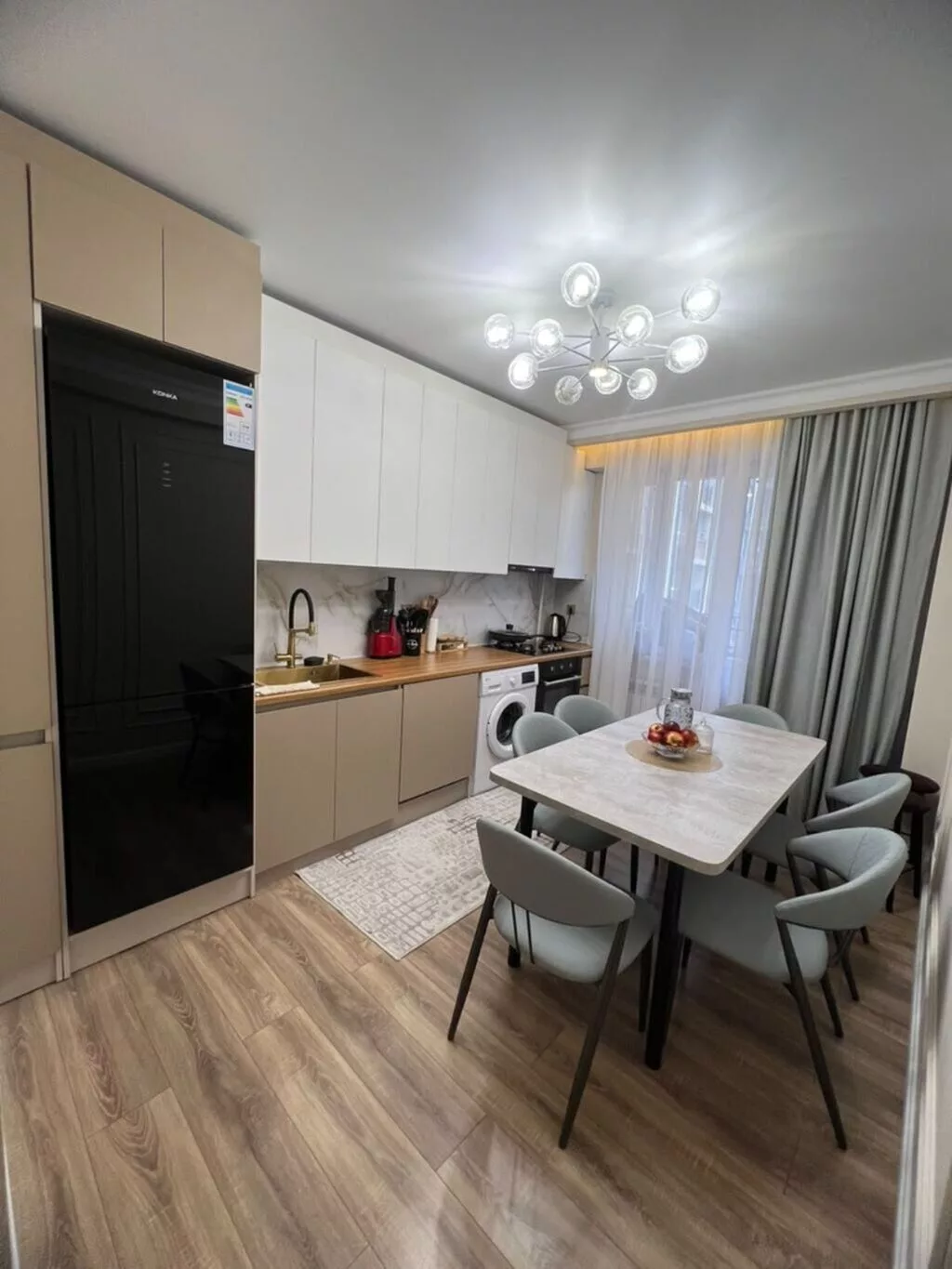 2 комнаты, 44 м², Ак-Орго ж/м 6 этаж, Евроремонт