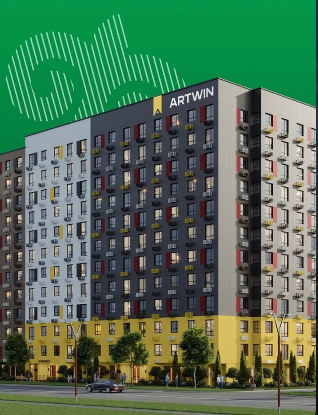 Построен, Элитка, 3 комнаты, 66 м²