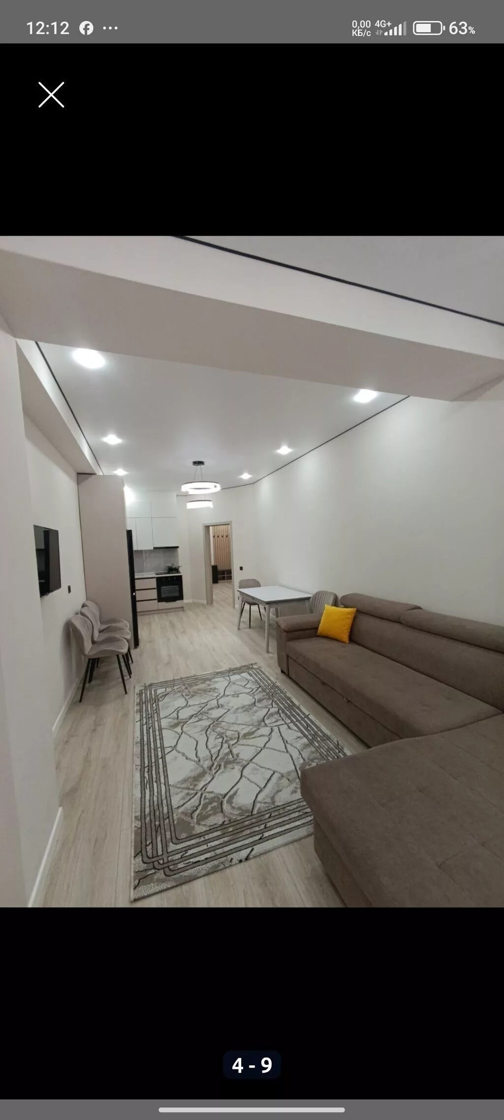 2 комнаты, 64 м², Золотой квадрат Элитка, 5 этаж, Свежий ремонт