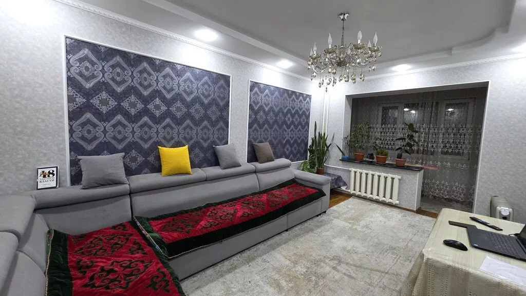 3 комнаты, 80 м², Аламедин-1 мкр 106 серия, 7 этаж, Евроремонт