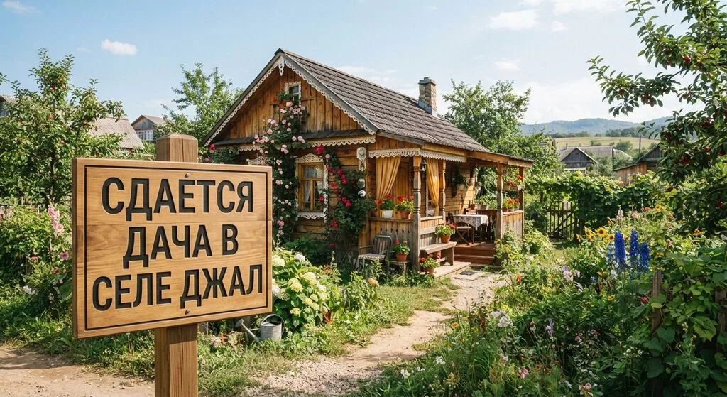 Сдаётся уютная дача в село между Джал и Байтик - Деревянный домик с