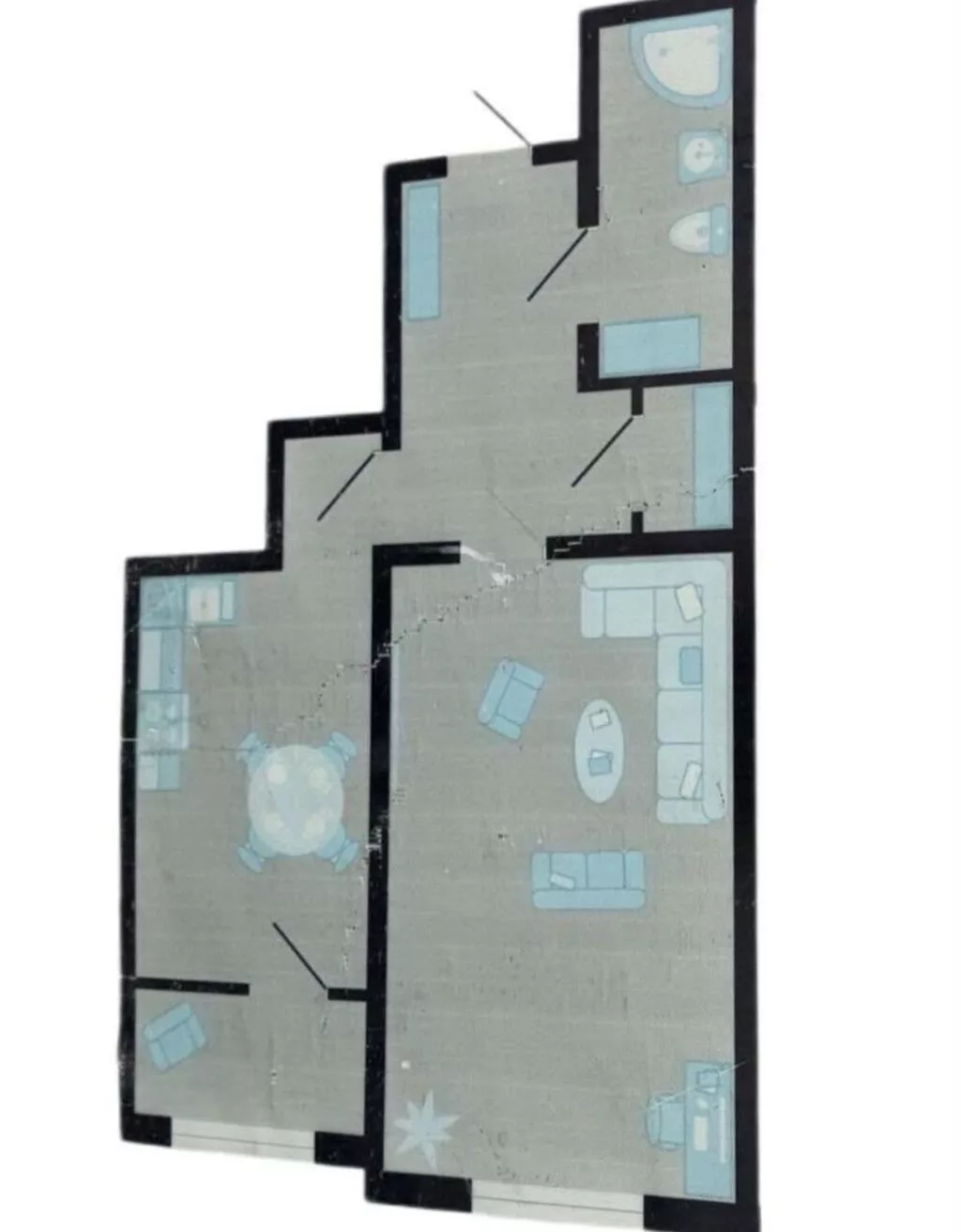 1 комната, 52 м², Элитка, 8 этаж, ПСО (под самоотделку)