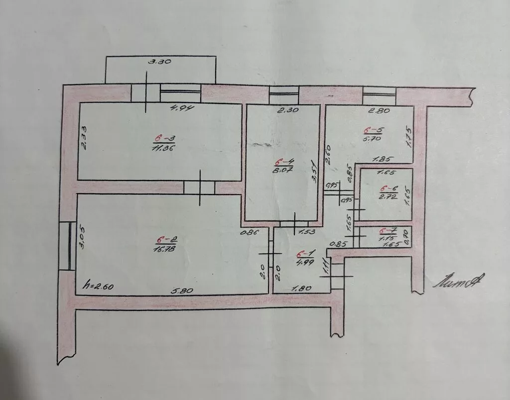 3 комнаты, 51 м², Сталинка, 2 этаж, Евроремонт