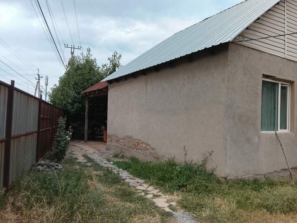 Дом с участком - Одноэтажный дом с двускатной крышей из