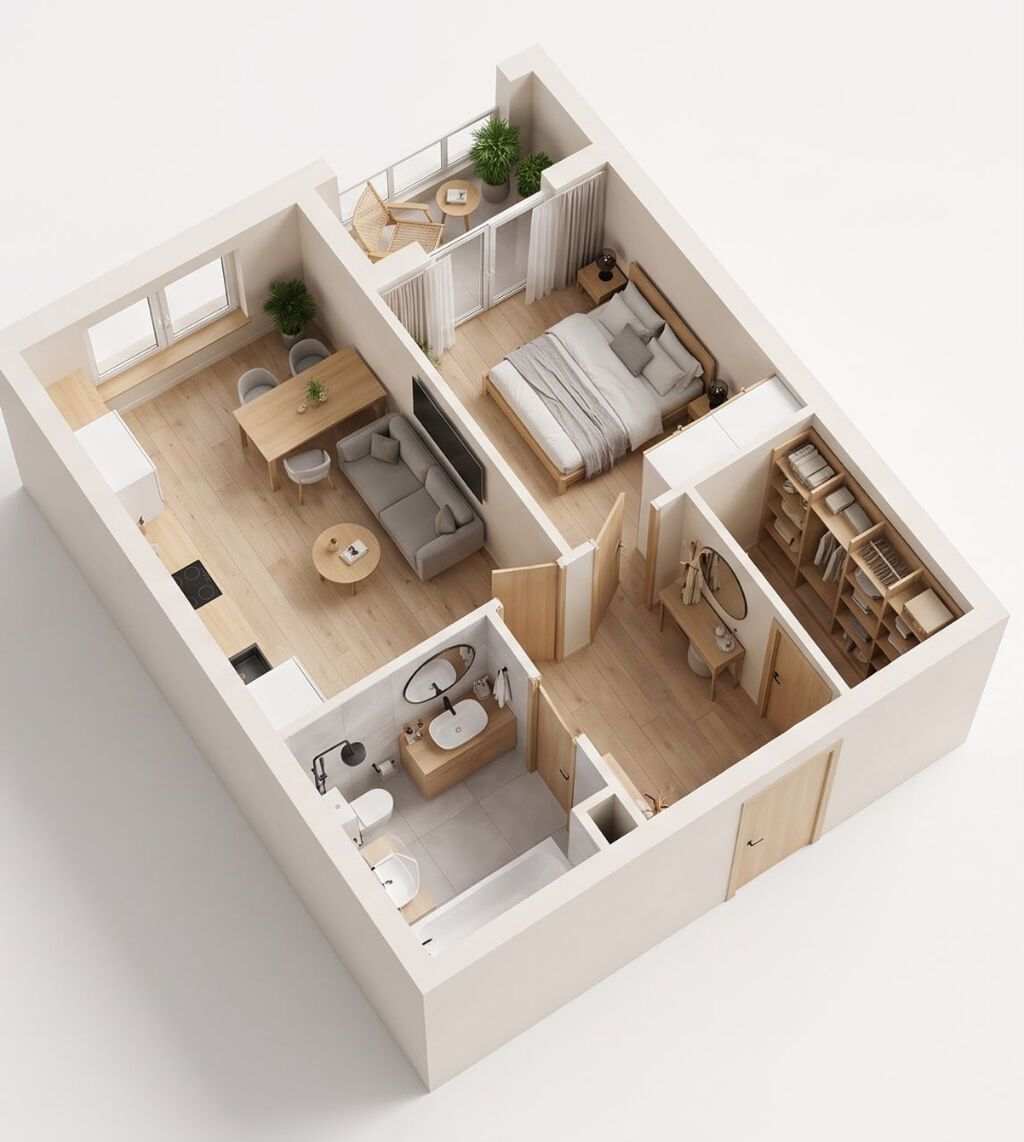 Строится, Элитка, 1 комната, 54 м²