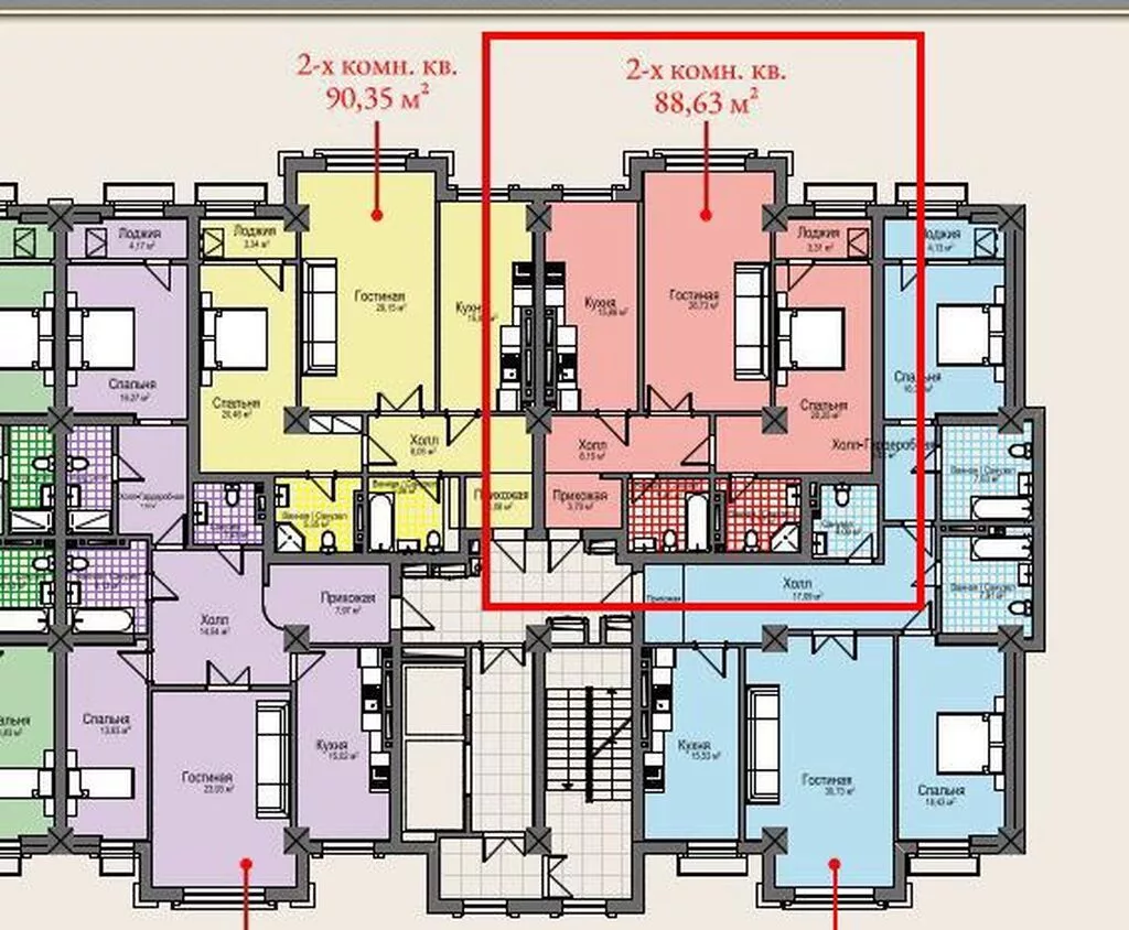 Элитка, 1 комната, 62 м²