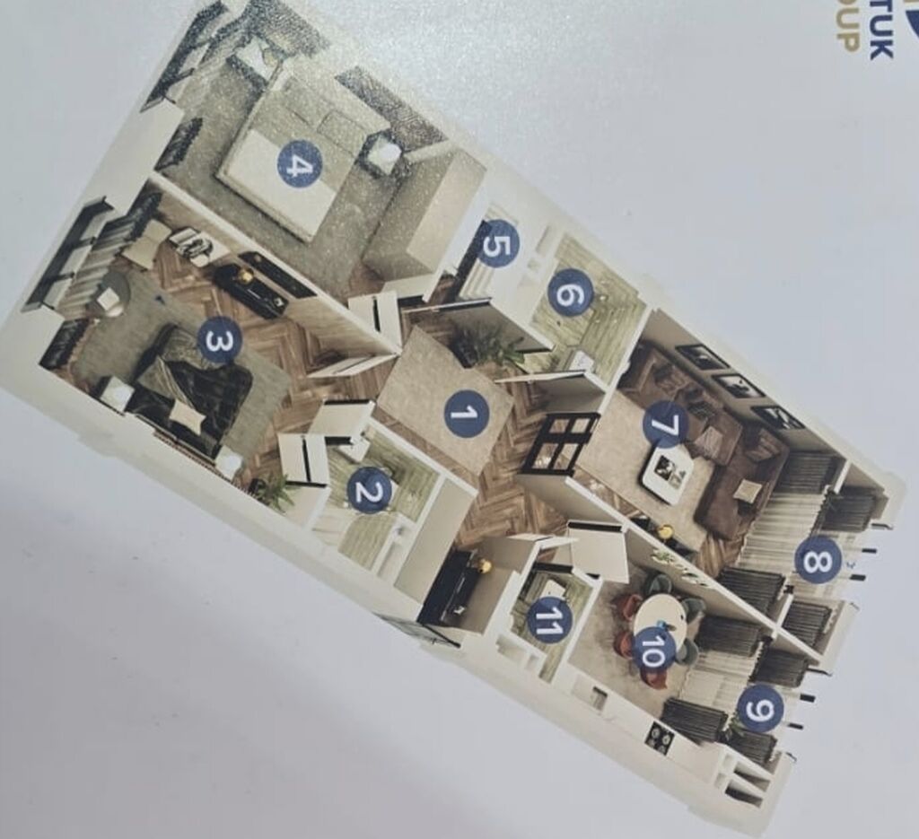 3 комнаты, 103 м², Элитка, 8 этаж, ПСО (под самоотделку)