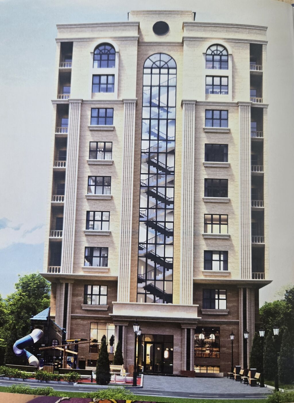 3 комнаты, 80 м², Новая мечеть Элитка, 7 этаж, ПСО (под самоотделку)