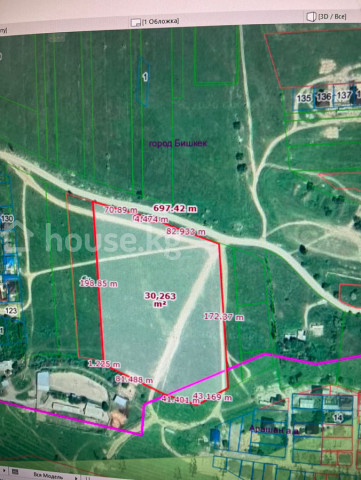 Продажа, участок: Чуйская область / Бишкек, город Бишкек, АУЦА — за 315 288 000 сом