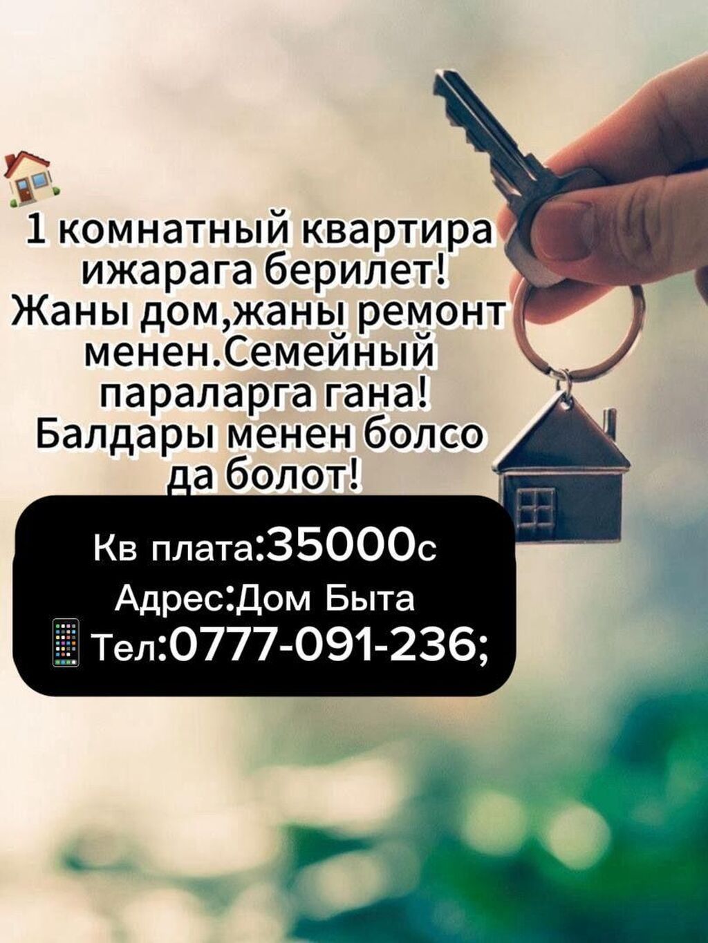 1 комната, Семейным