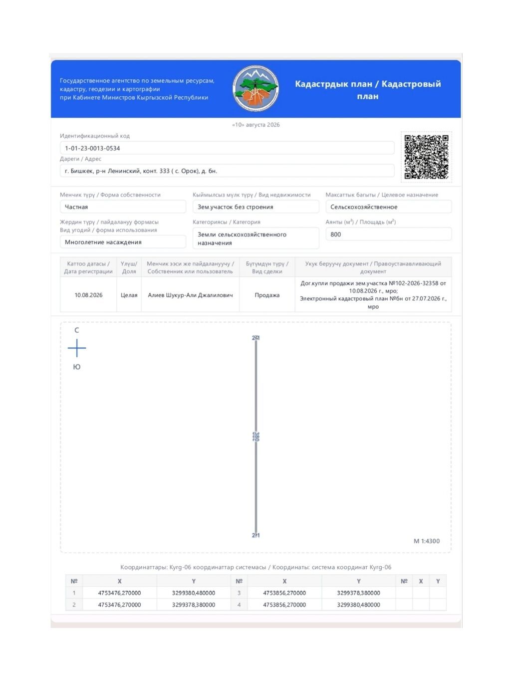 8 соток, Для сельского хозяйства, Договор купли-продажи
