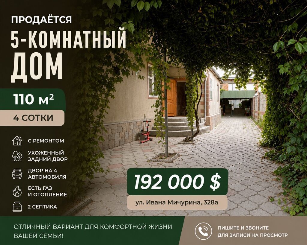Продаётся 5‑комнатный дом Площадь: 110 м² Участок: 4 сотки Адрес