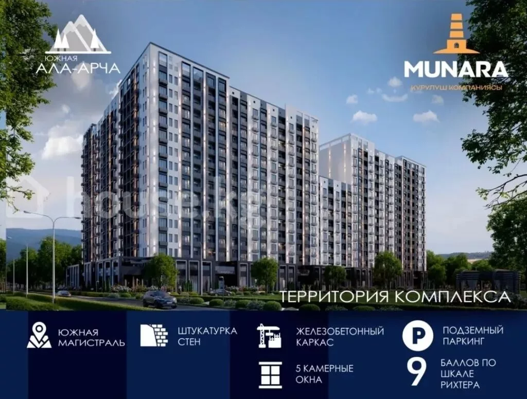 Строится, Элитка, 1 комната, 54 м²