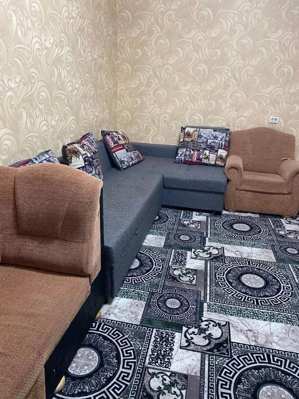 2 комнаты, Золотой квадрат Собственник, Без животных, от 3 месяцев, С мебелью полностью