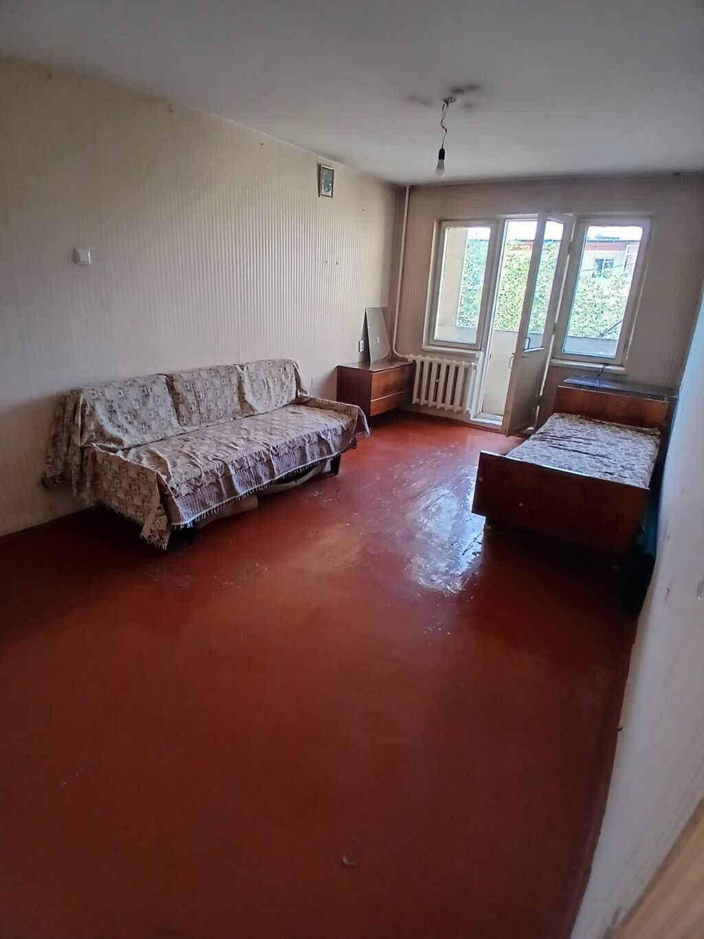 2 комнаты, 50 м², Манас-Ата мкр., 103 серия, 3 этаж, Старый ремонт
